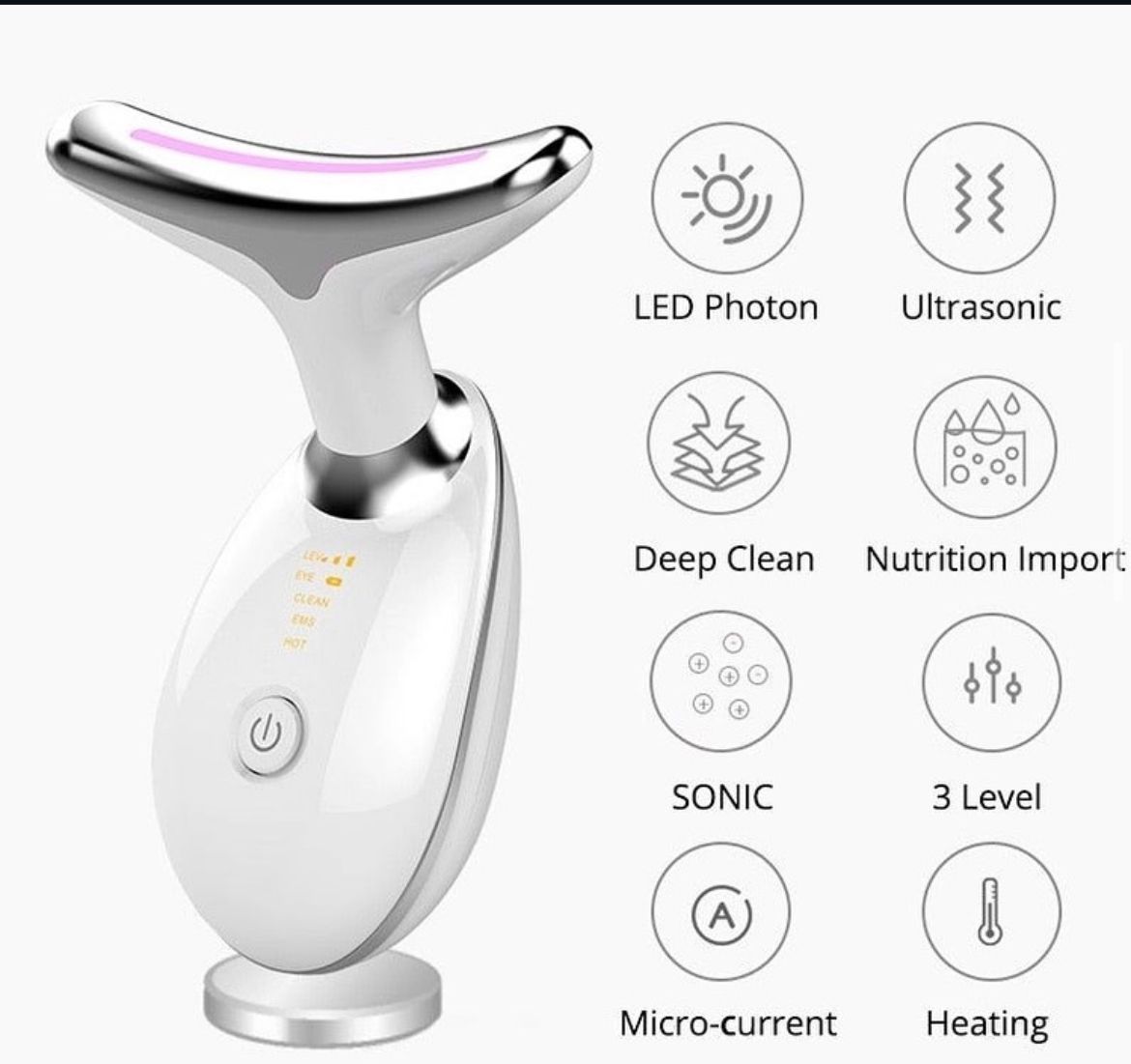 Neck & Face LED + Microcurrent Beauty Device
