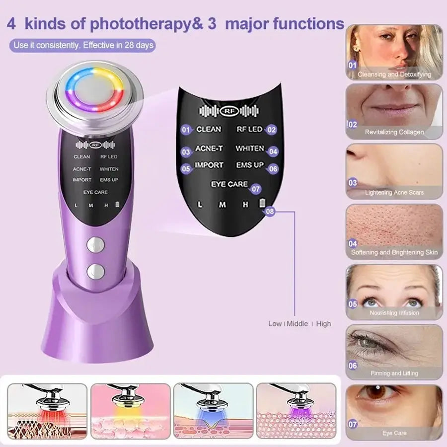 4-in-1 Handheld Facial Beauty Device